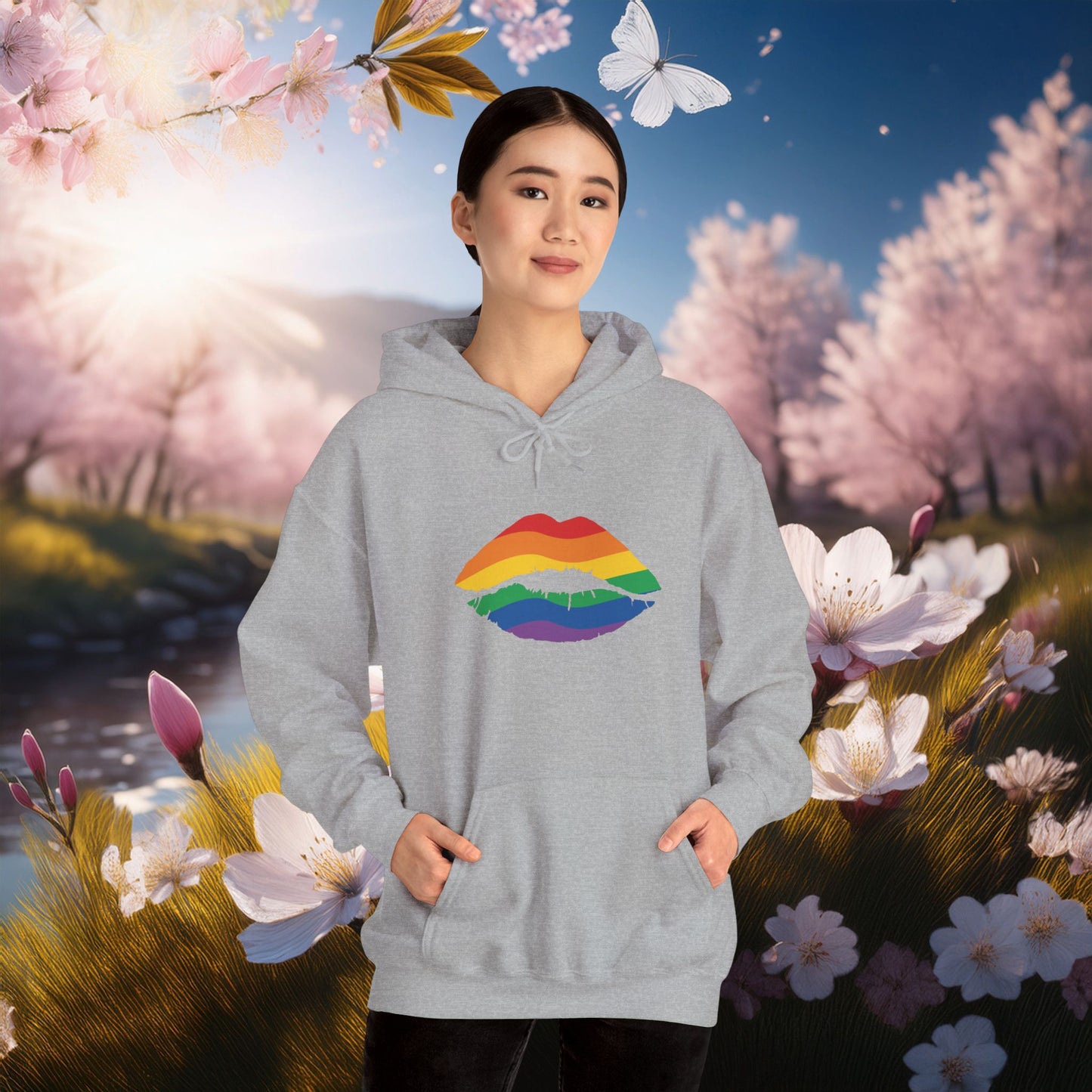 Rainbow Kiss Unisex Hoodie