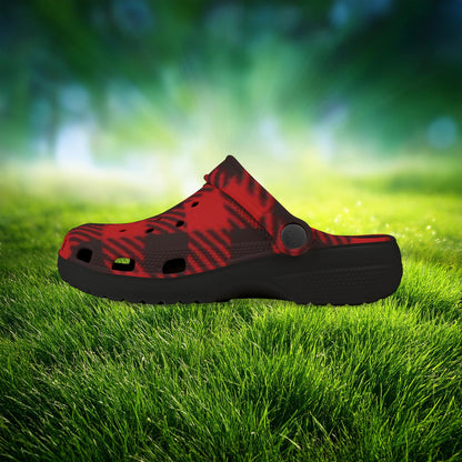 Red Buffalo Plaid Kid's Foam Clogs