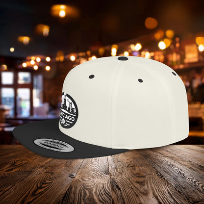 Chicago Black & White Baseball Flat Bill Snapback