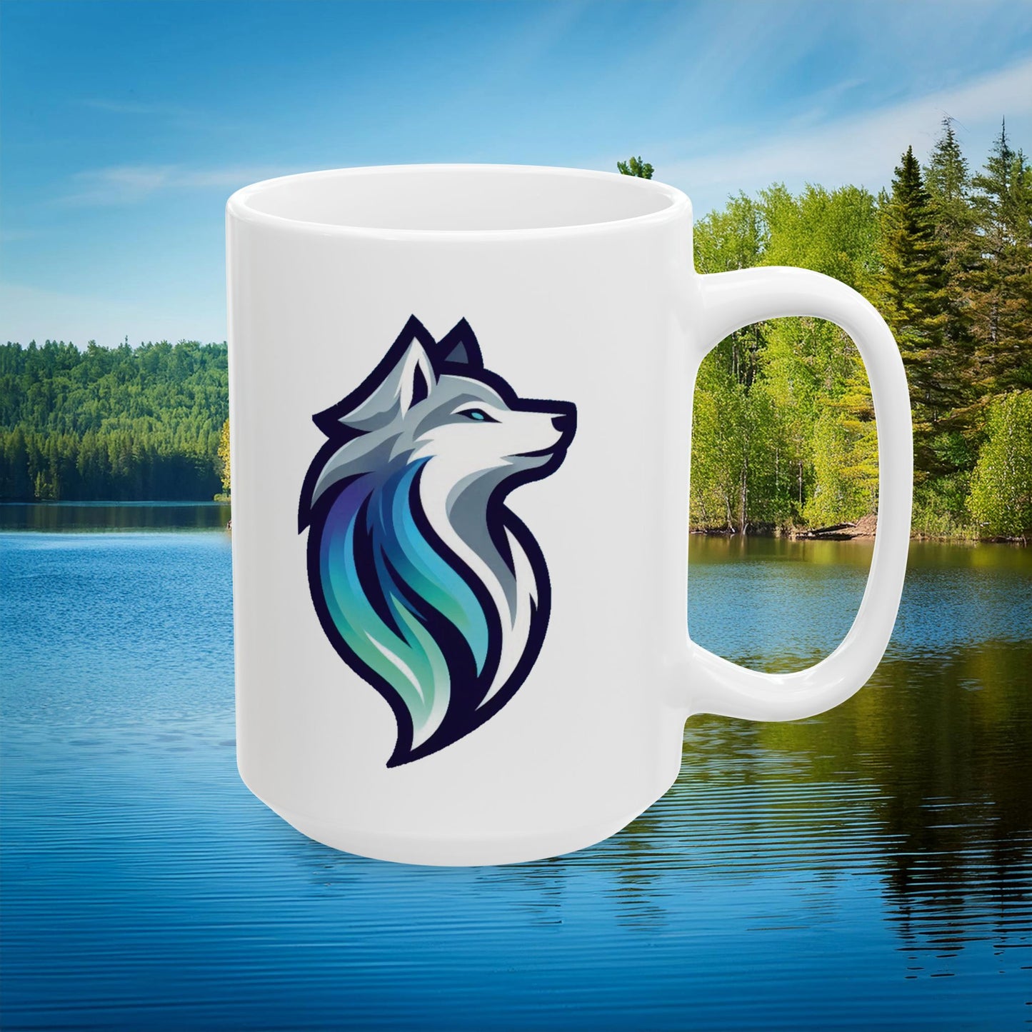 Timber Wolf Ceramic Mug (11oz/15oz)