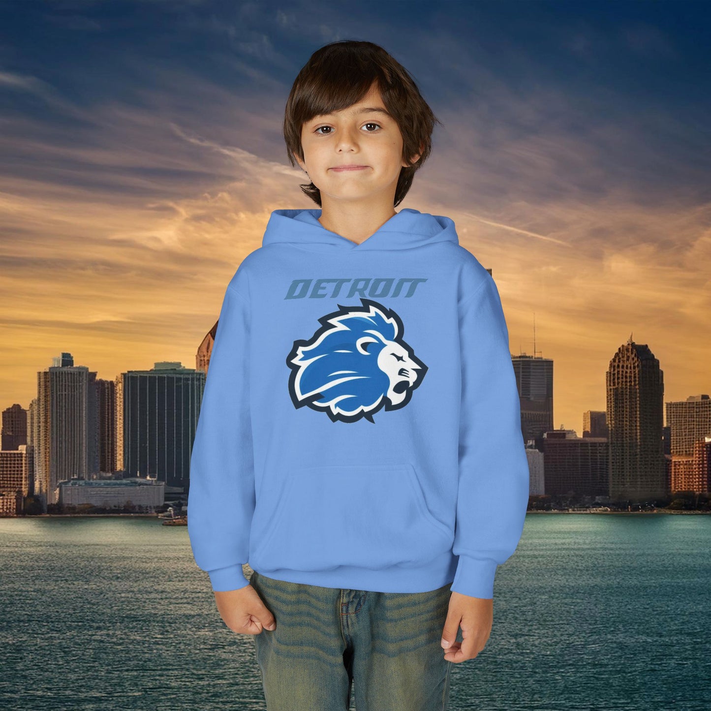 Detroit Football Logo Youth Hoodie