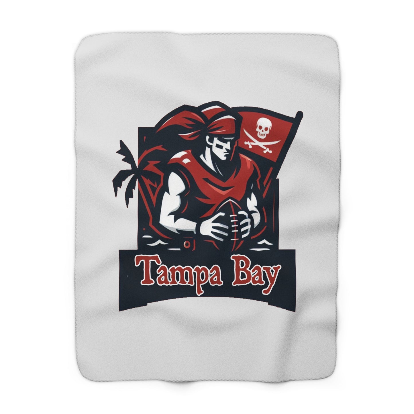 Tampa Bay Football Player Sherpa Fleece Blanket