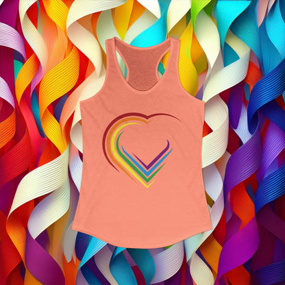 Rainbow Heart Women's Racerback Tank