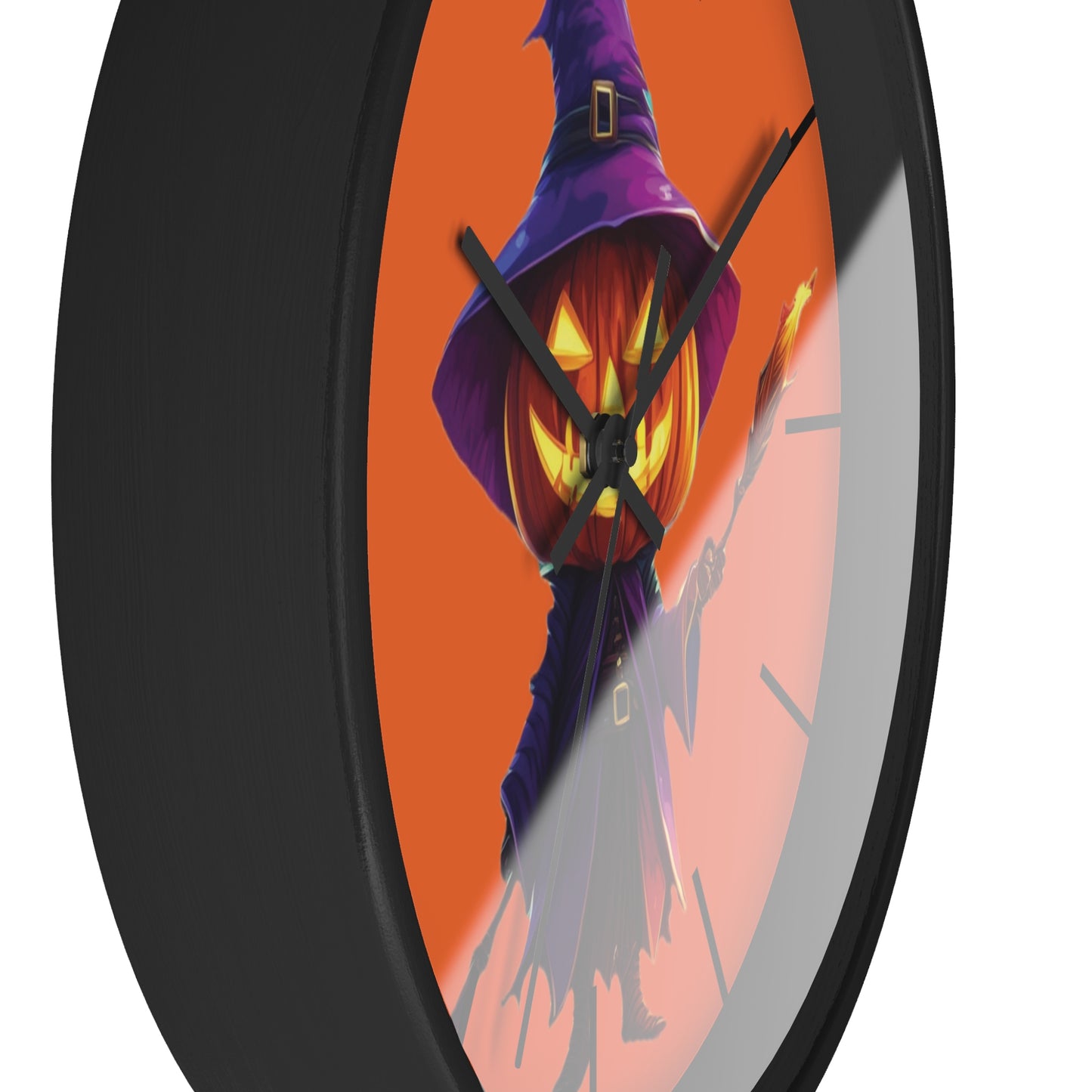 Pumpkin Wizard Wall Clock