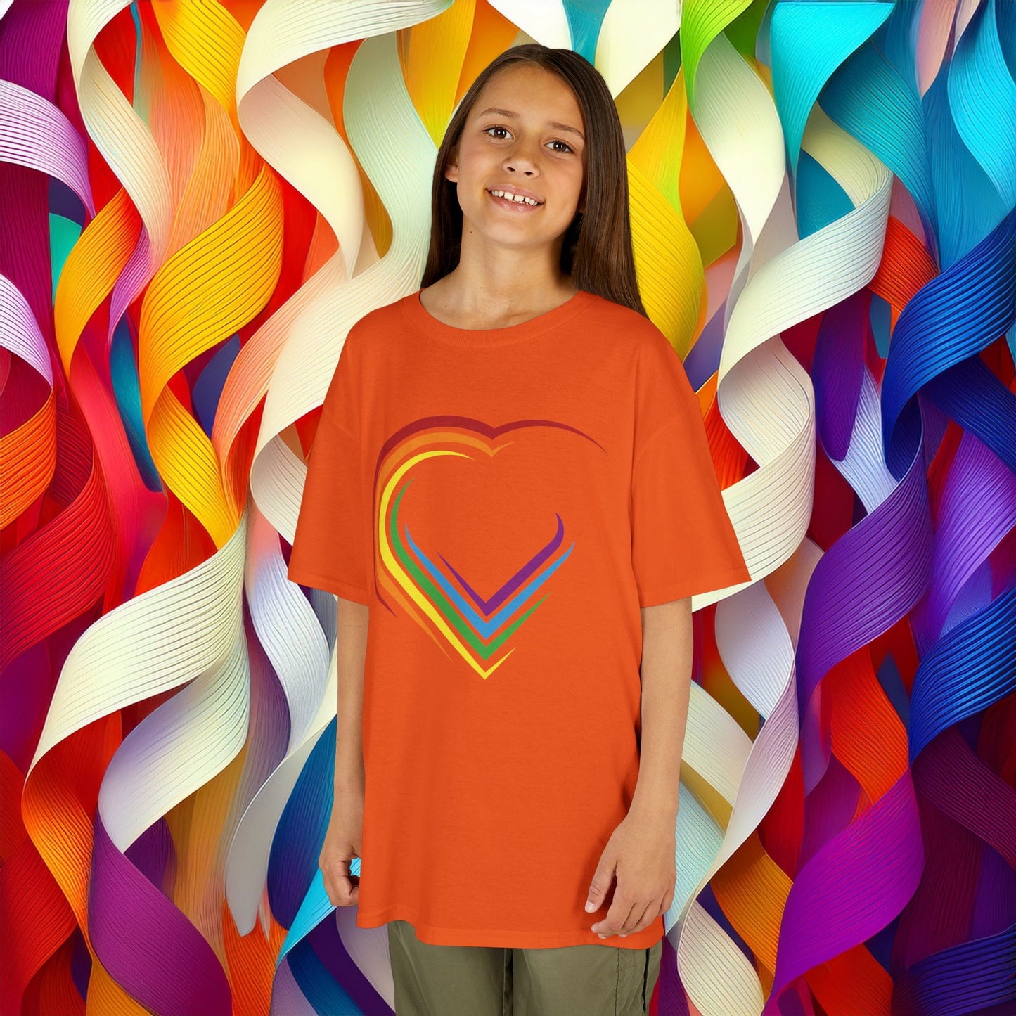 Rainbow Heart Kids Tee