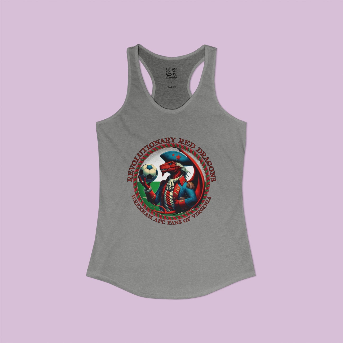 Revolutionary Red Dragons Crest Women's Racerback Tank - Alternative