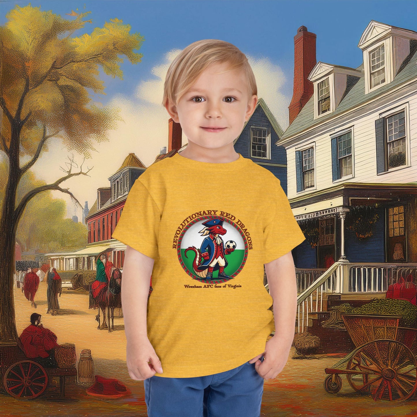 Little Revolutionary Red Dragons Toddler Tee