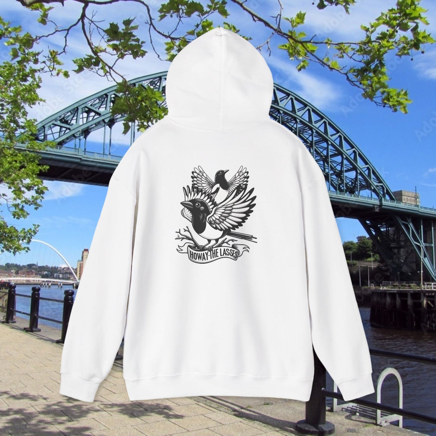 Newcastle United Howay The Lasses B&W (Twin Mags) Hoodie