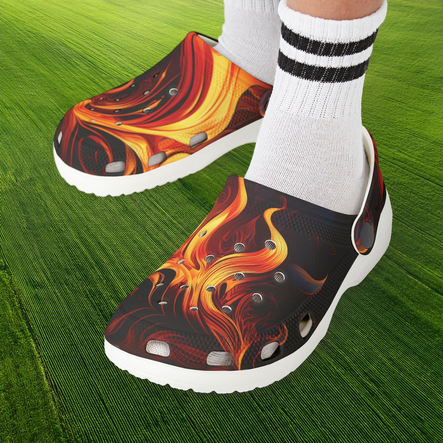 Flames Kid's Foam Clogs