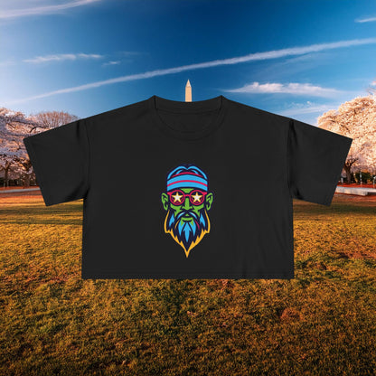 Psychedelic Wizard's Player Women's Crop Tee