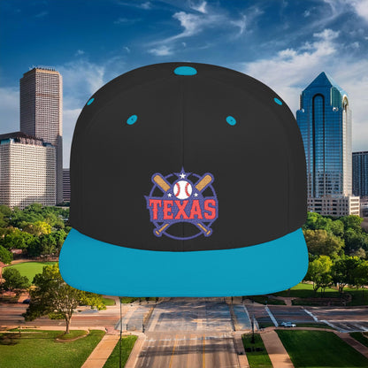 Texas Baseball Logo Flat Bill Snapback