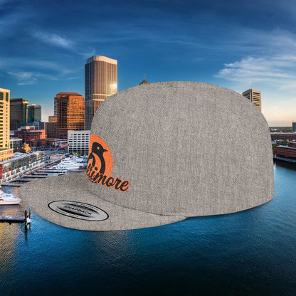 Baltimore Oriole Flat Bill Snapback