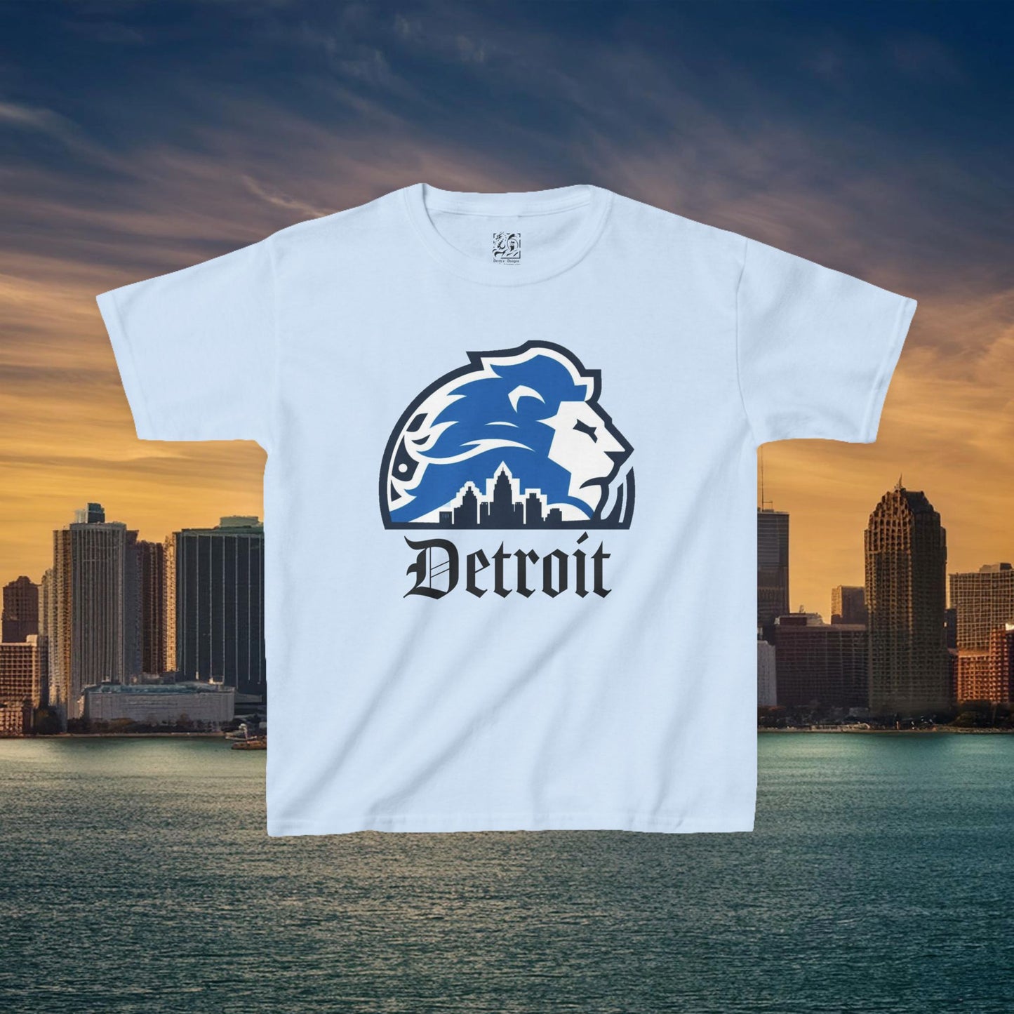 Detroit Football Skyline Kids Tee