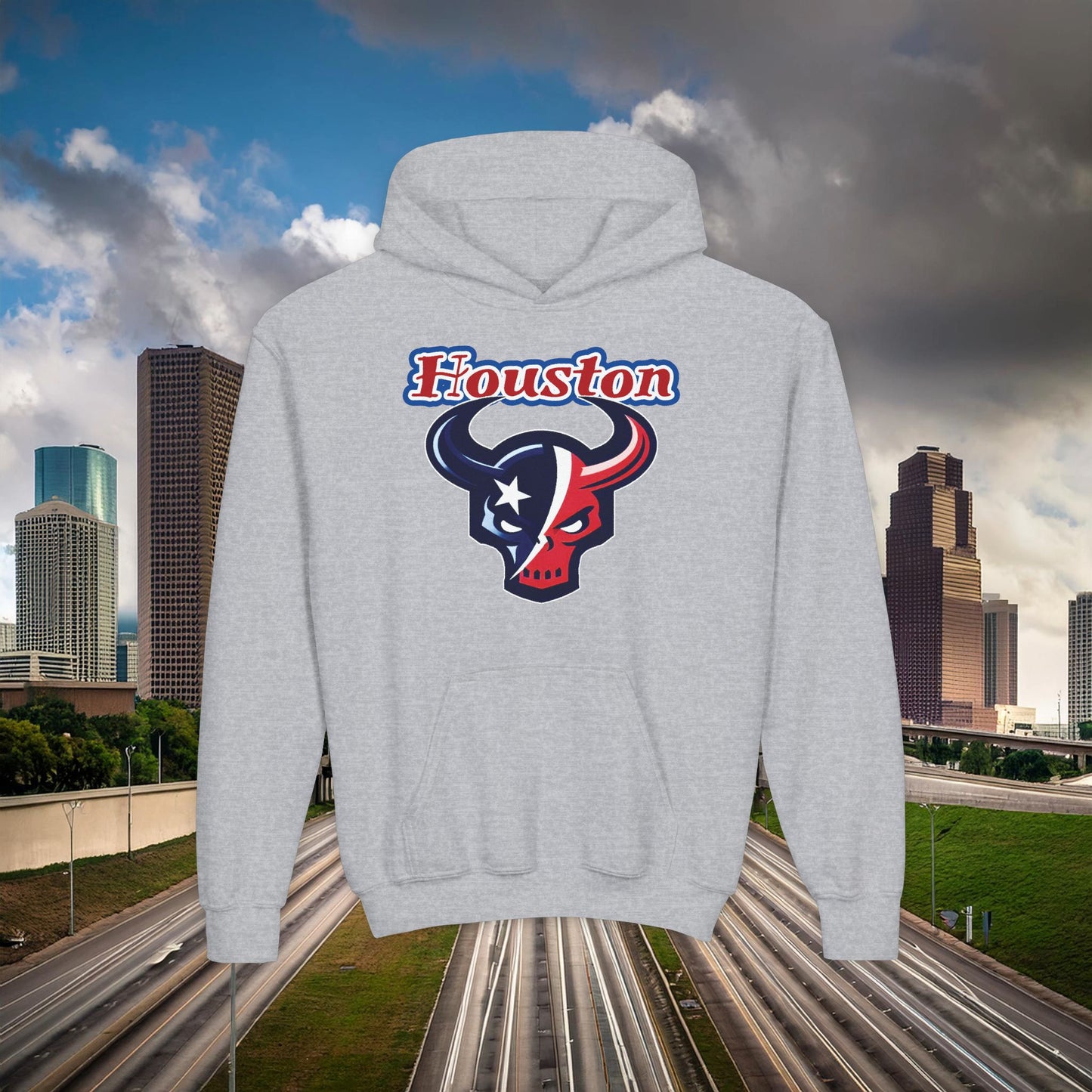 Houston Skull Youth Hoodie