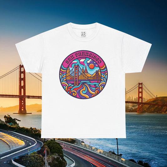 Vibrant San Francisco Psychedelic Tee