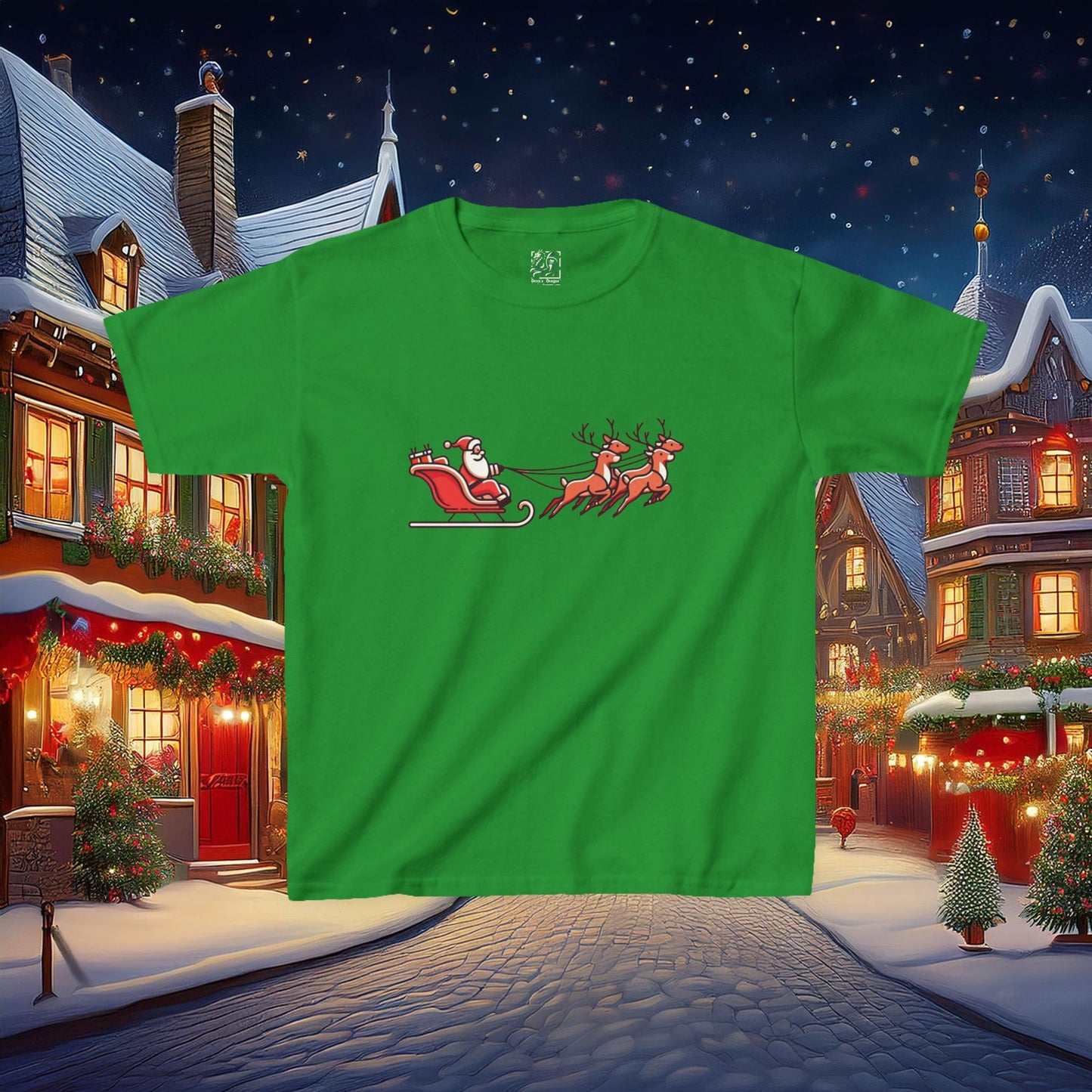 Santa's Sleigh Kids Tee