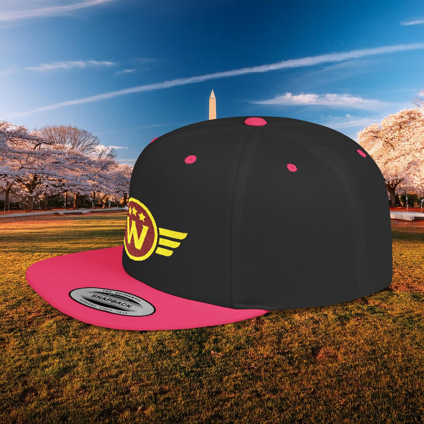 Washington DC Football Logo Flat Bill Snapback