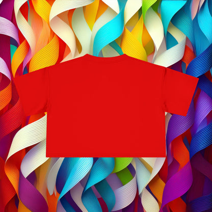 Rainbow Heart Women's Crop Tee