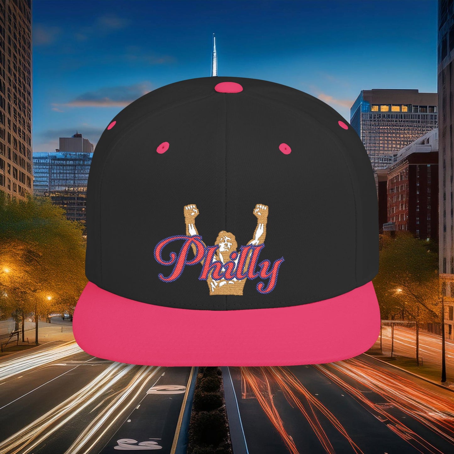 Philly Rocky Statue Flat Bill Snapback