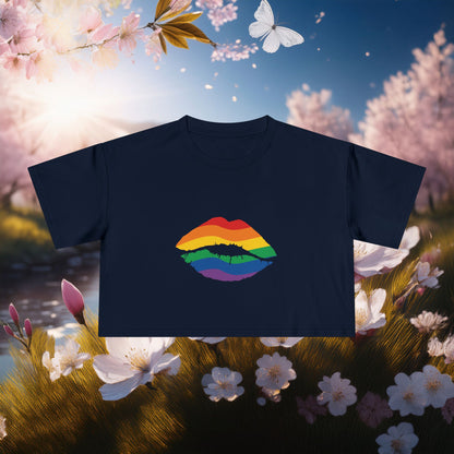 Rainbow Kiss Women's Crop Tee