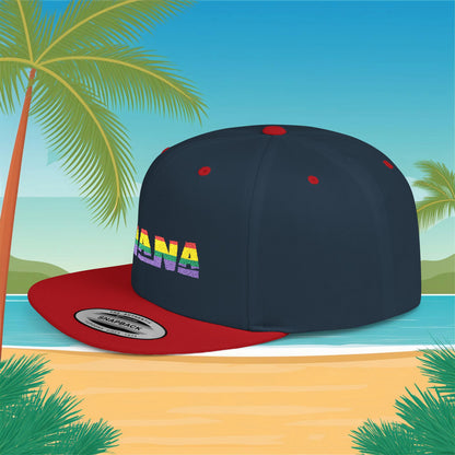 Rainbow Ohana Flat Bill Snapback