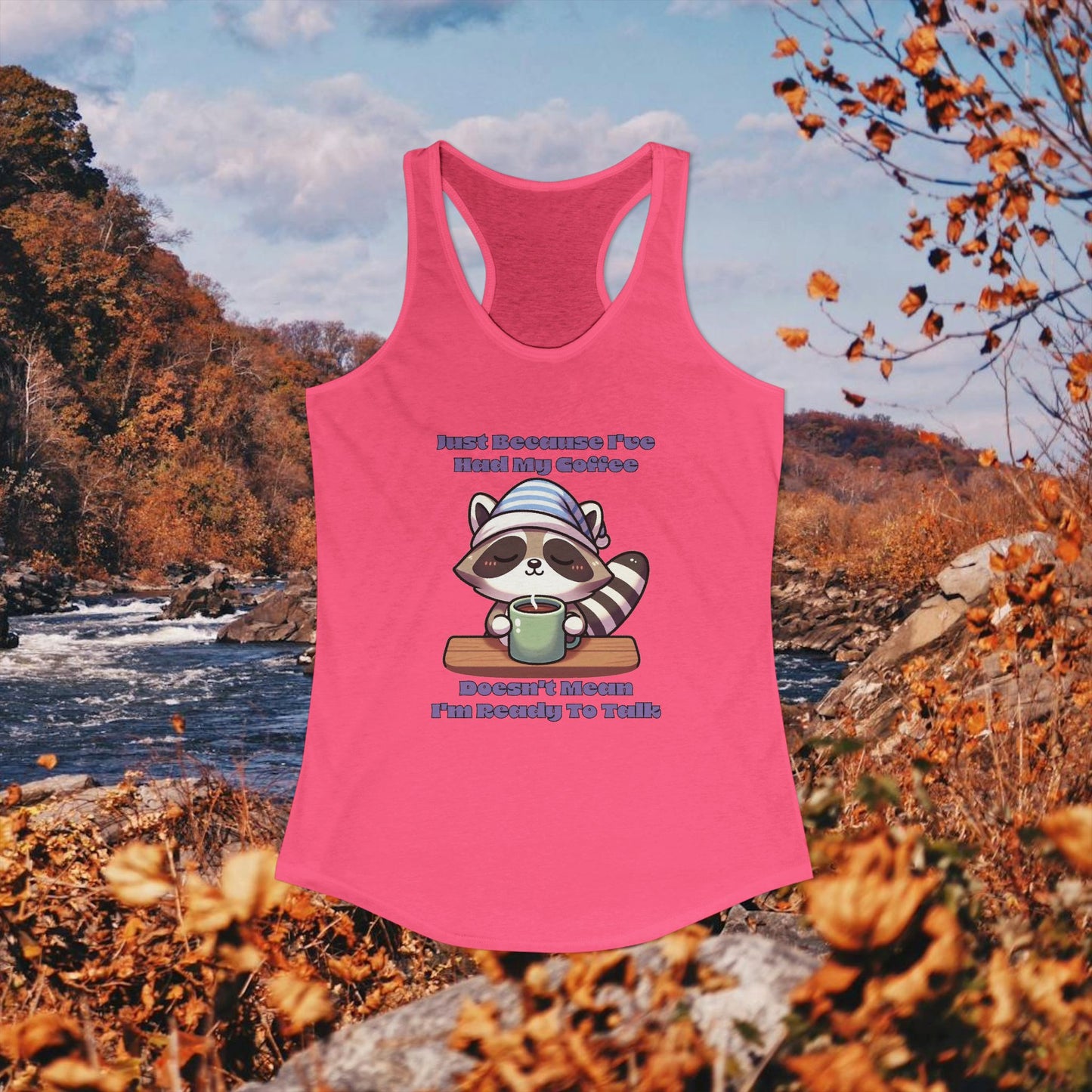 Raccoon Coffee Women's Racerback Tank