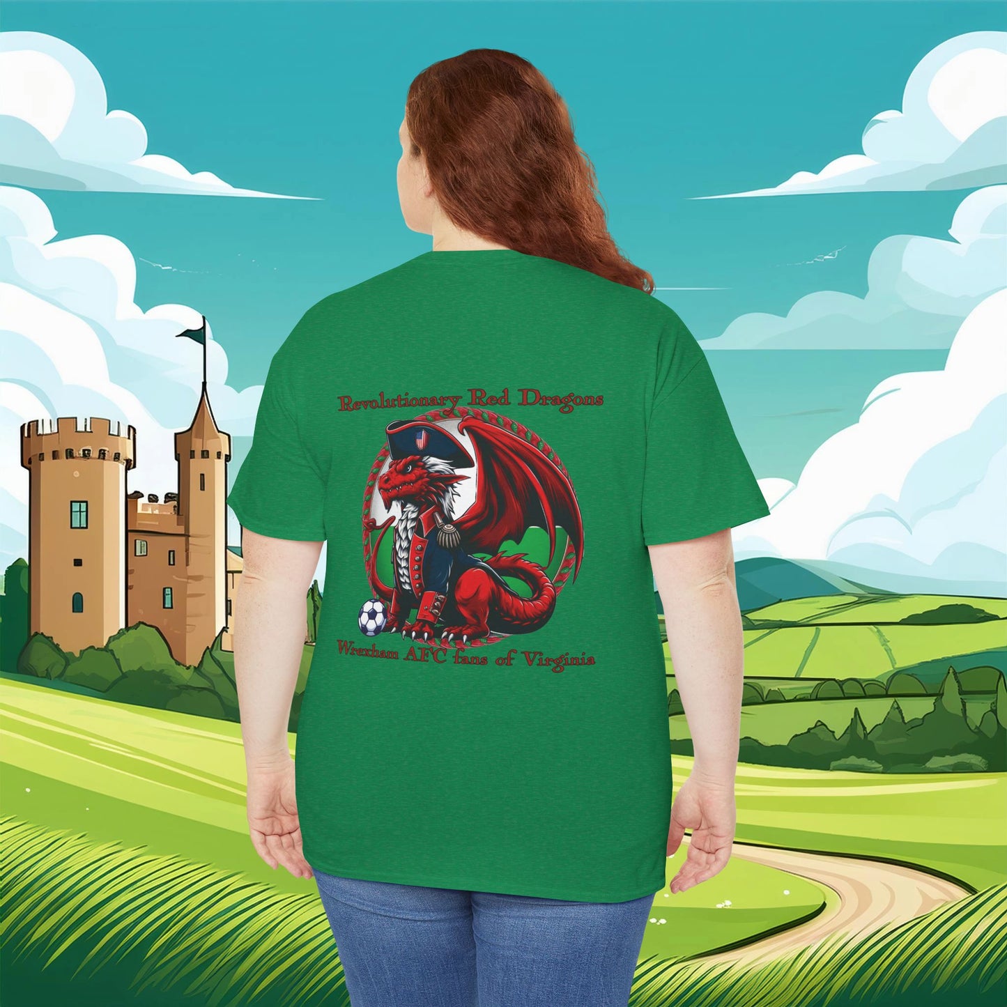 Revolutionary Red Dragons Front & Back Logo Tee