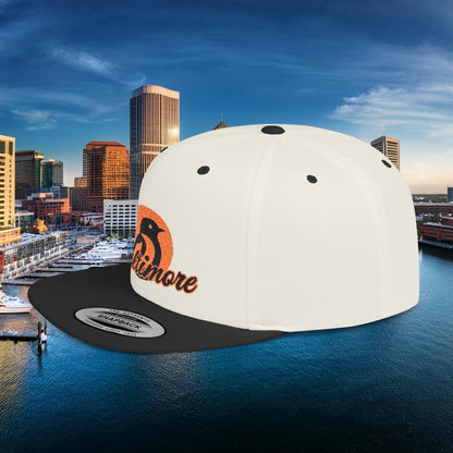 Baltimore Oriole Flat Bill Snapback