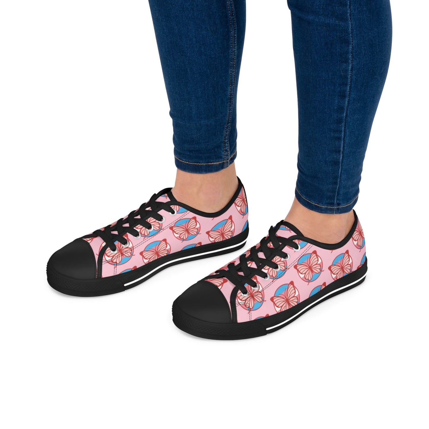 The T Elders Butterfly Print Women's Low Top Sneakers