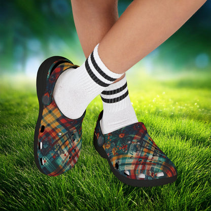 Floral Plaid Kid's Foam Clogs