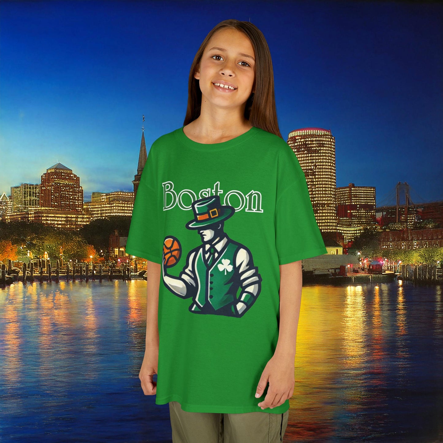 Boston Basketball Kids Tee