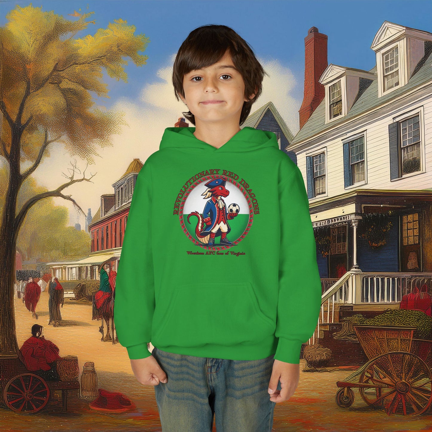 Little Revolutionary Red Dragons Youth Hoodie