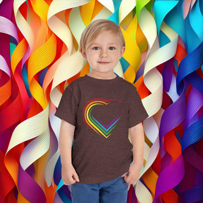 Rainbow Heart Toddler Tee