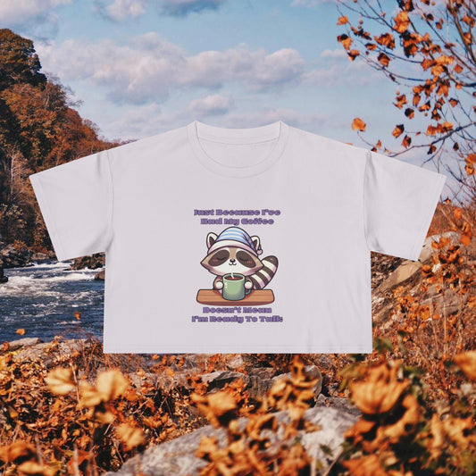 Raccoon Coffee Women's Crop Tee