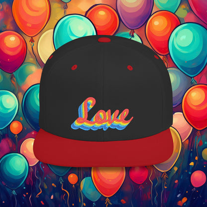 Rainbow Love Flat Bill Snapback