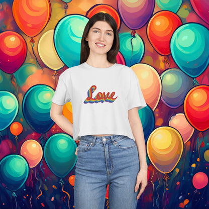 Rainbow Love Women's Crop Tee