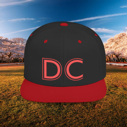 DC Flat Bill Snapback - Red