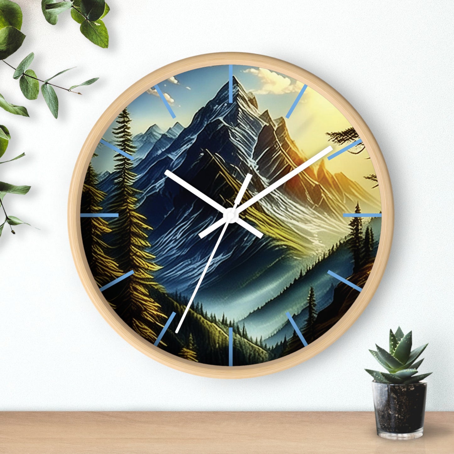 Mystic Mountains Wall Clock