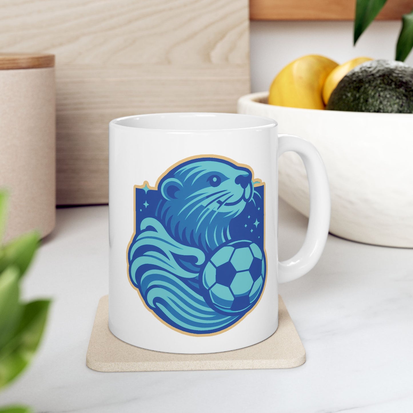 Sea Otter Soccer Logo Mug (11oz/15oz)
