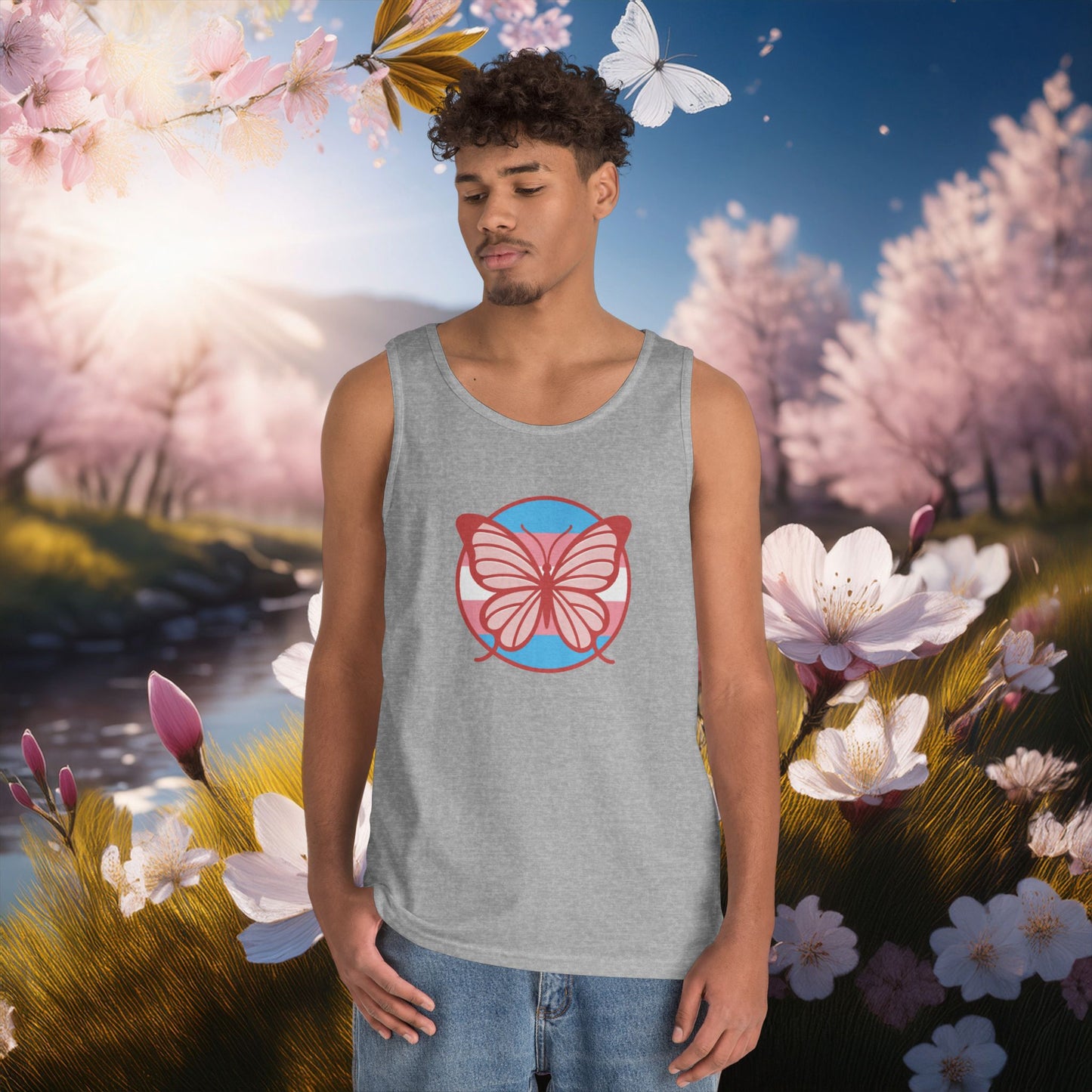 The T Elders Butterfly Unisex Heavy Cotton Tank Top