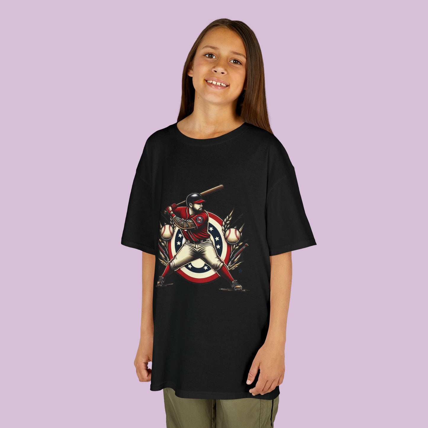 Washington Baseball At Bat Kids Tee