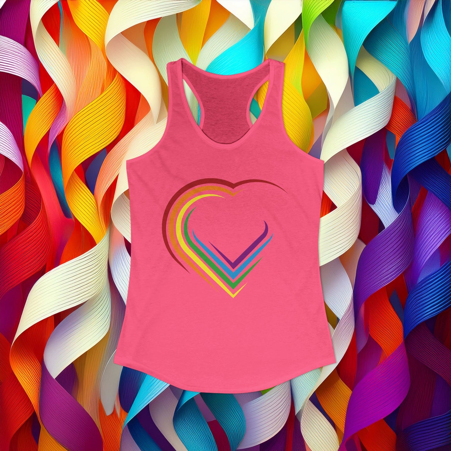 Rainbow Heart Women's Racerback Tank