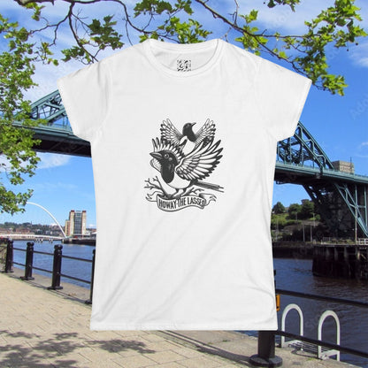 Newcastle United Howay The Lasses B&W (Twin Mags) Women's Tee