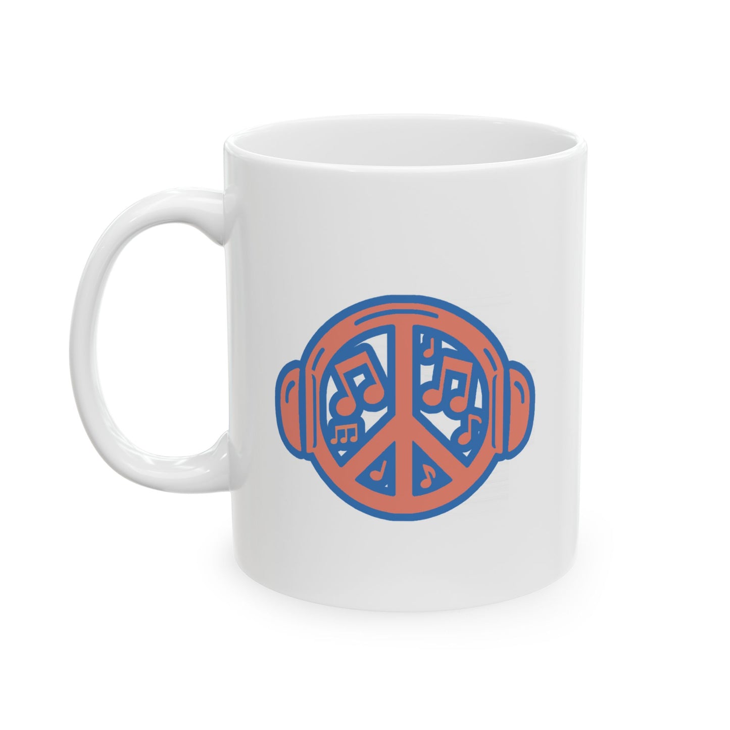 "Beats Not Bombs" Peace Ceramic Mug (11oz/15oz)