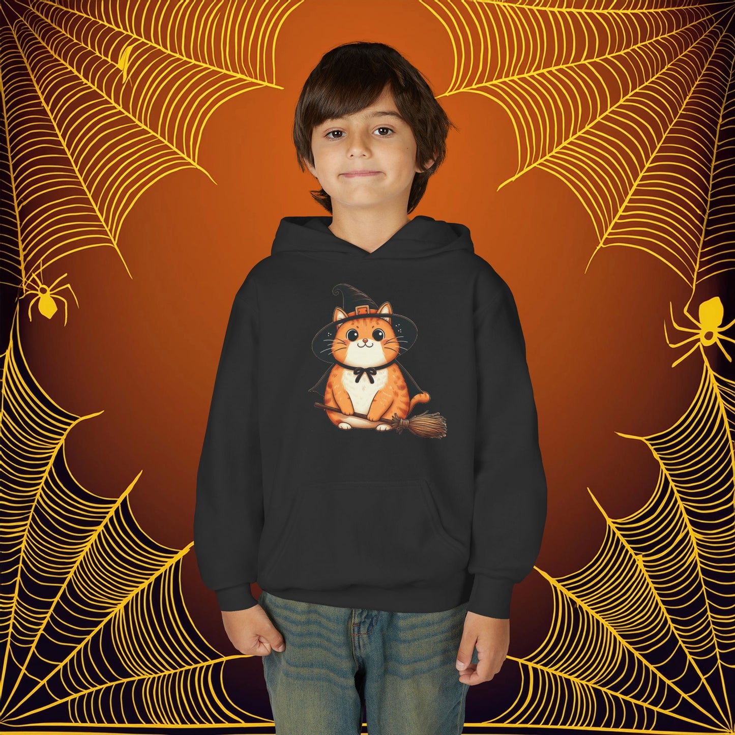 Trick or Treat Cat Youth Hoodie