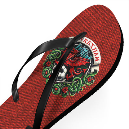 Wrexham Dragon Scale Flip Flops