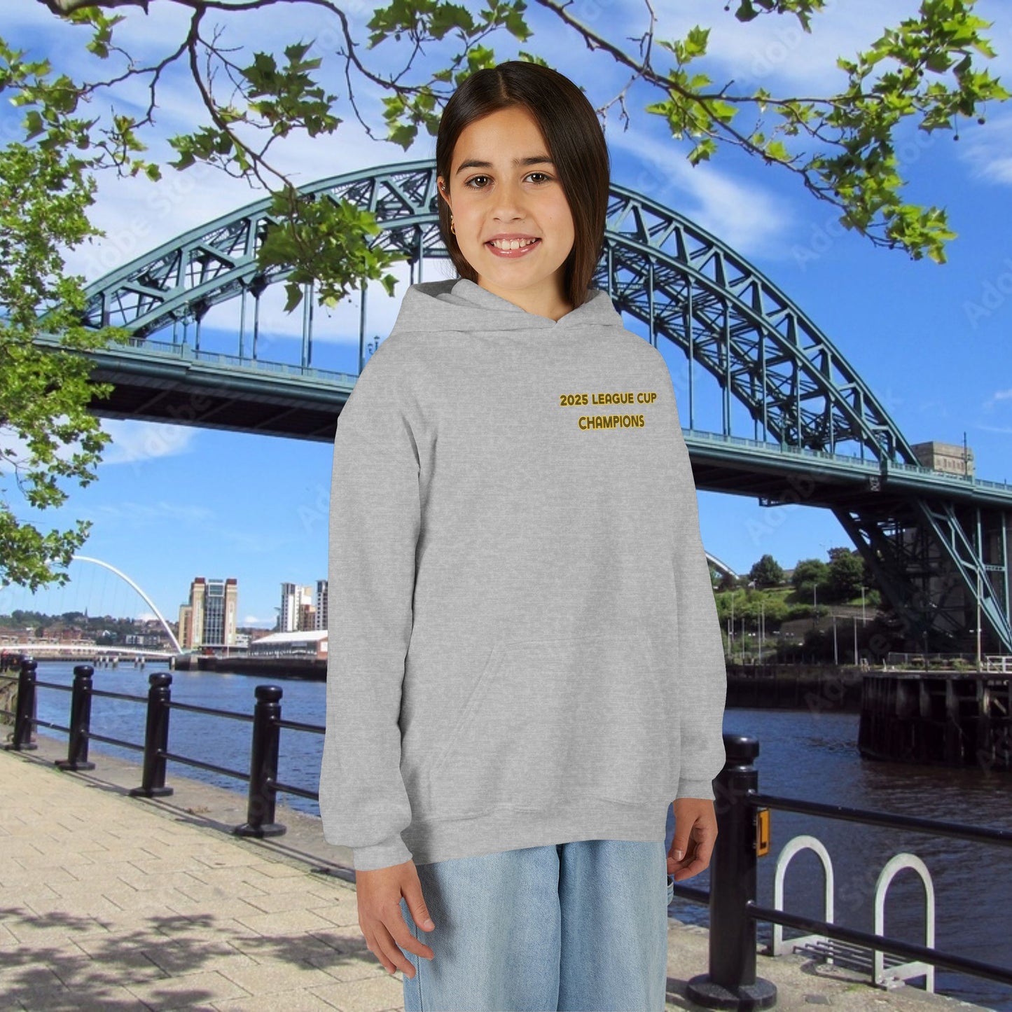 Newcastle Cup Champions Crest Youth Hoodie