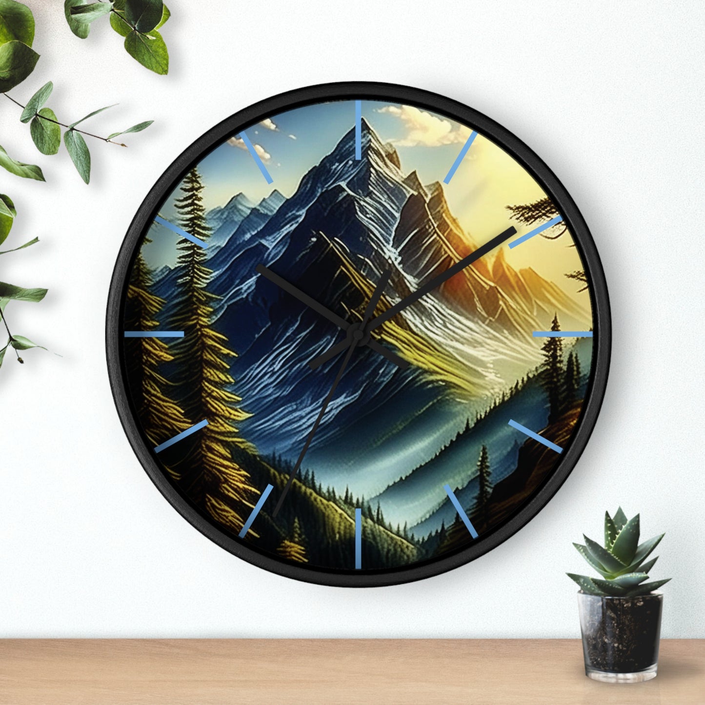 Mystic Mountains Wall Clock