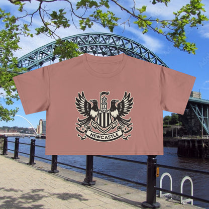 Newcastle United B&W Crest Women's Crop Tee