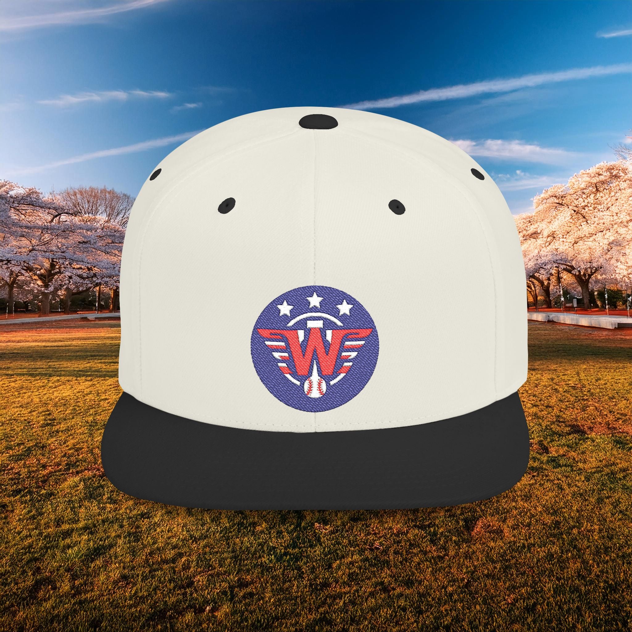 Nats Logo Flat Bill Snapback – Derek's Designs